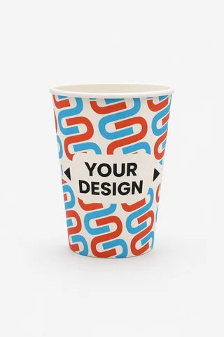 Custom printed paper cup sample with your design placeholder artwork